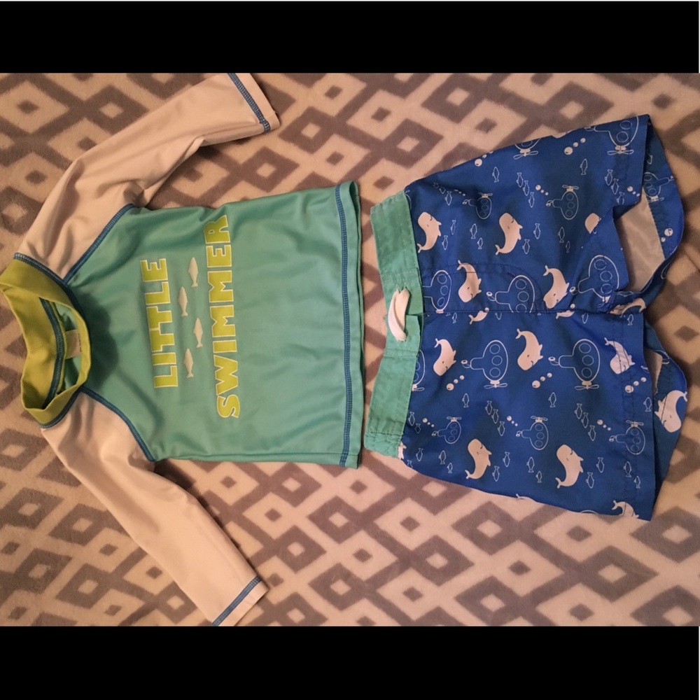 Baby boys 6-9 months bathing suit set